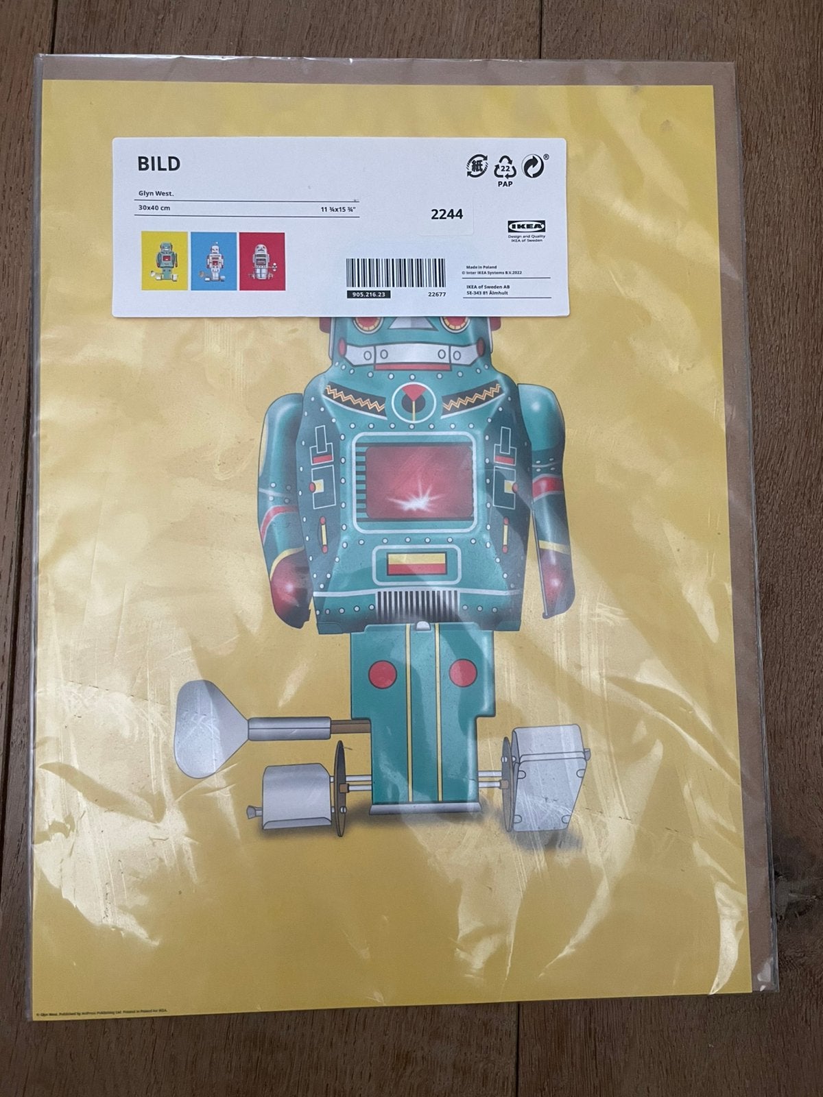 Set van 3 robotposters - IKEA BILD Glyn West, Verzamelen, Posters, Nieuw, Overige onderwerpen, A1 t/m A3, Rechthoekig Staand, Ophalen of Verzenden