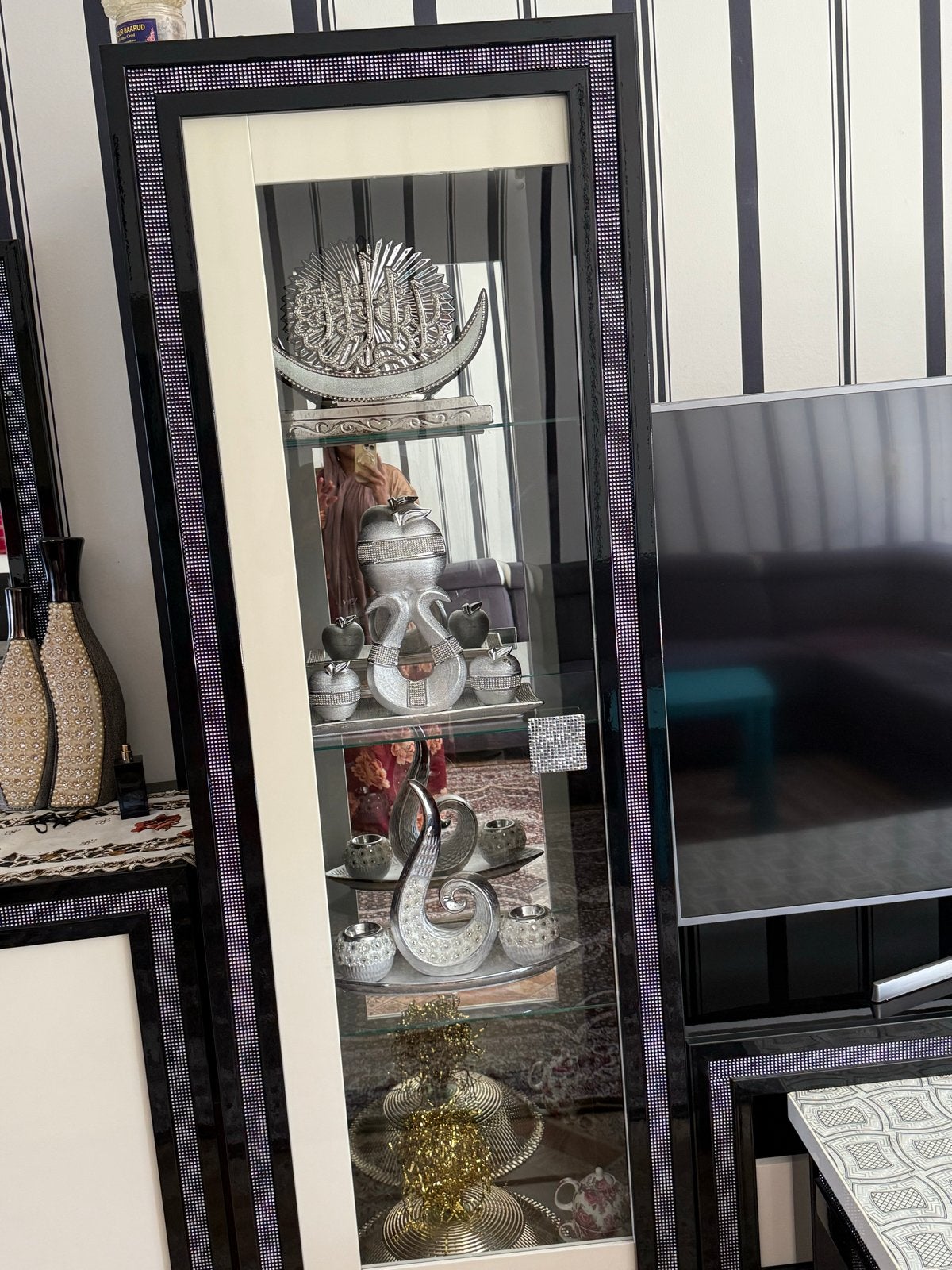 Complete woonkamer meubels - Zwart/Wit met strass, Ophalen