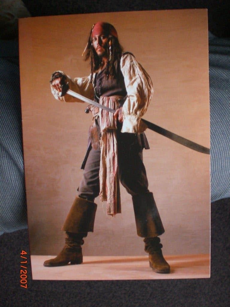 kaart Johnny Depp Pirates of the Caribbian, Ophalen of Verzenden, 1980 tot heden, Ongelopen, Sterren en Beroemdheden