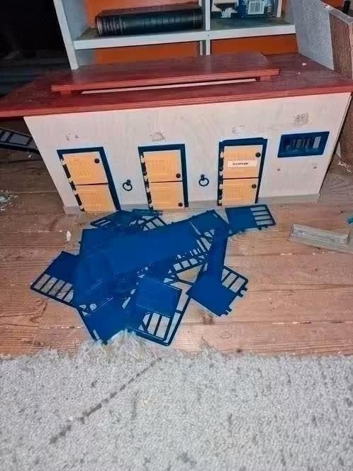 Schleich Manege Compleet met Hekken, Ophalen of Verzenden, Gebruikt, Paard, Beeldje of Figuurtje