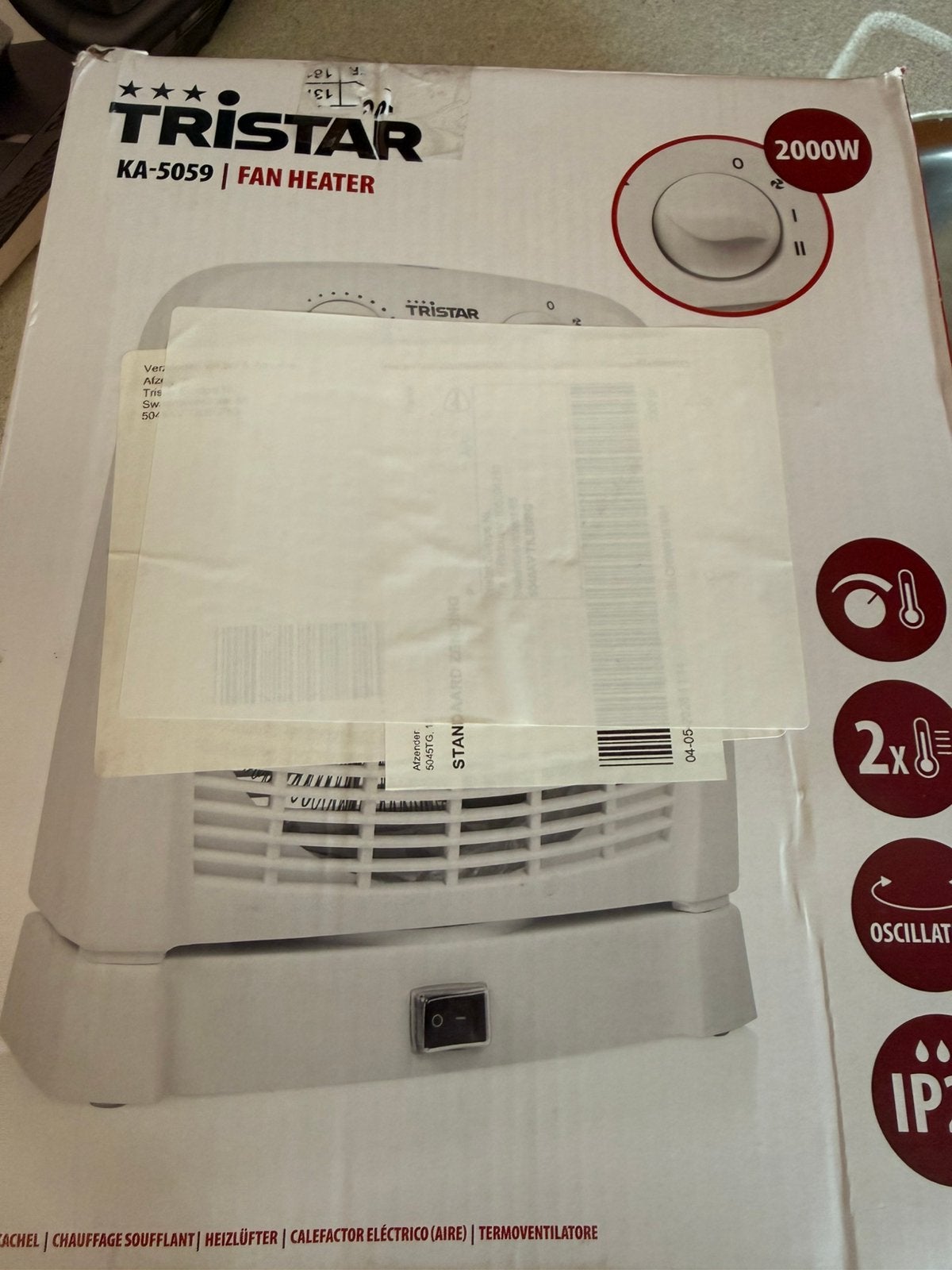 Fan heater, Ophalen, Overige soorten, Elektrisch, Nieuw