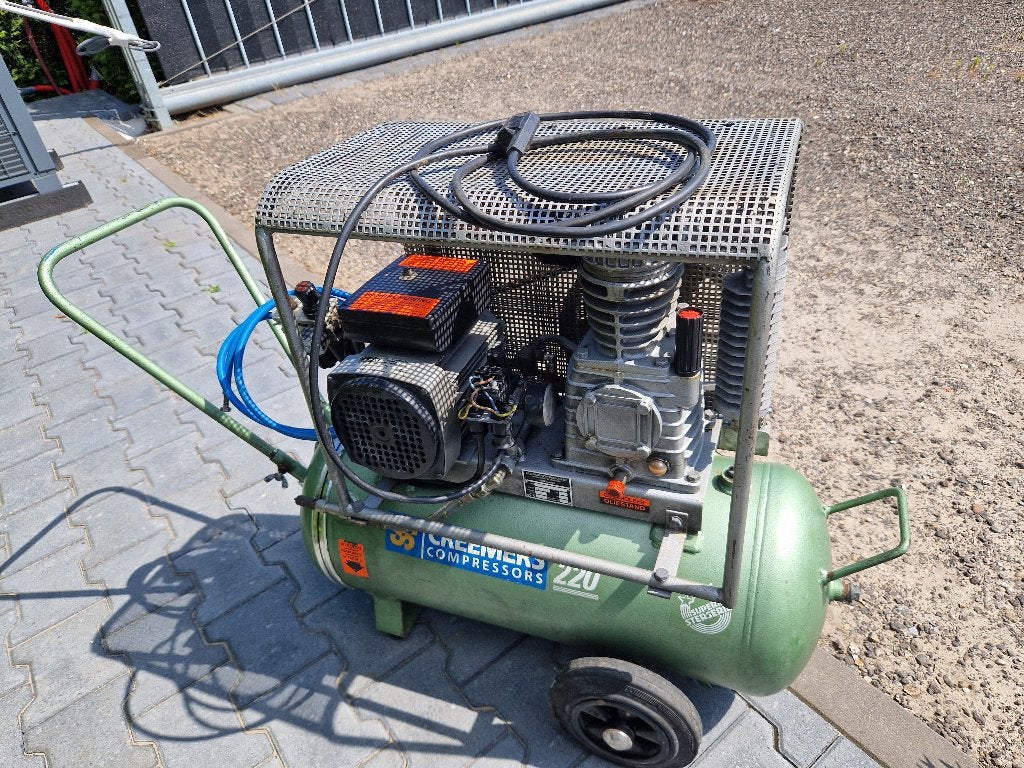Stille, mobiele Creemers 220 compressor 220V en 10Bar, Doe-het-zelf en Verbouw, Compressors, Ophalen, Gebruikt, 10 bar of meer