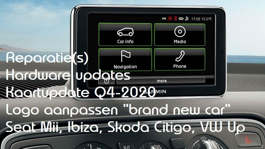 ✅Reparatie navigatie, Seat Mii/Ibiza, Skoda Citigo, VW Up, Update, Nieuw, Garmin & Navigon, Ophalen of Verzenden