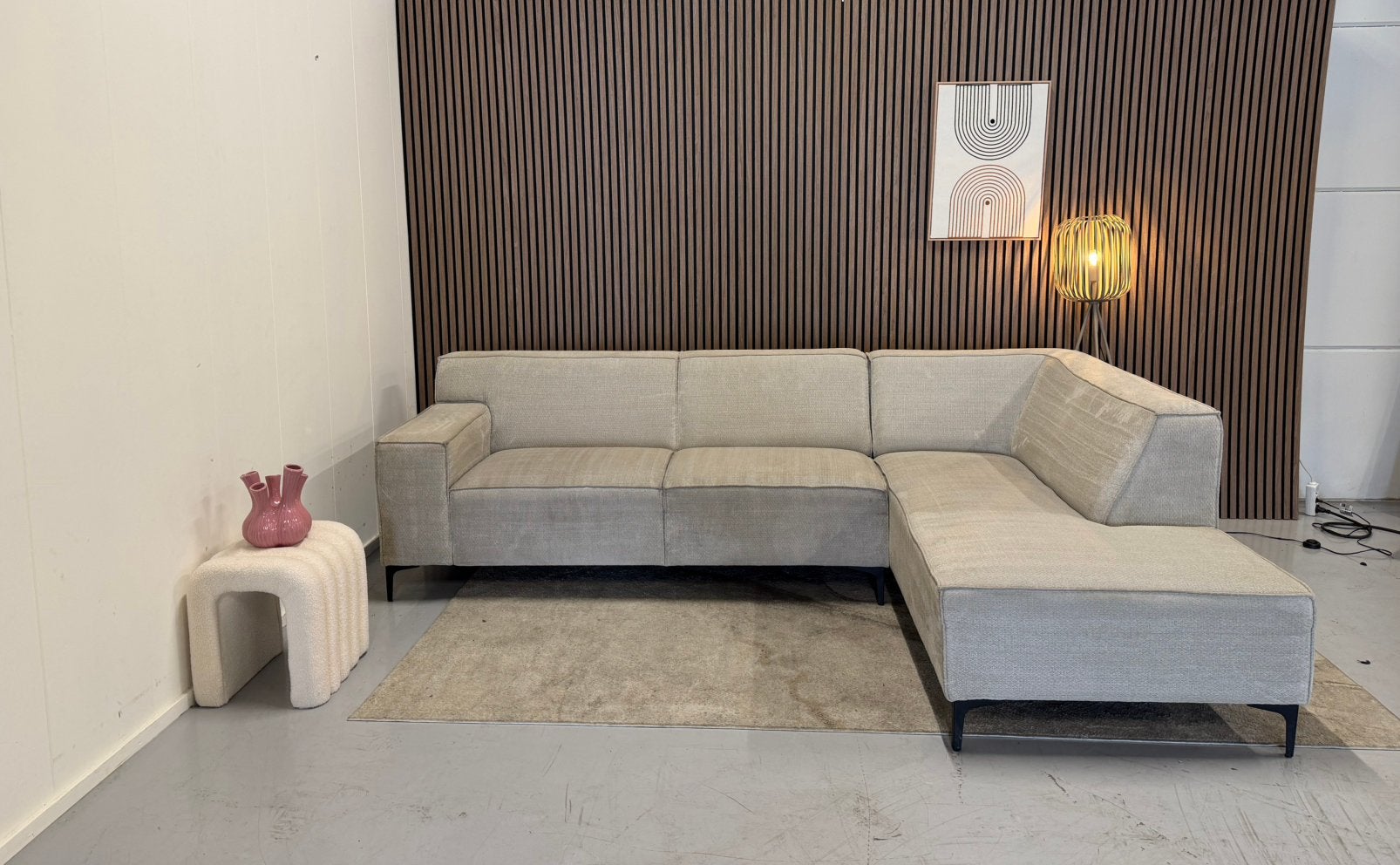 Hoekbank - Loods 5 - Beige / Zandkleur - Zeer Nette Staat, Ophalen of Verzenden, Zo goed als nieuw, 150 cm of meer, Vierpersoons of meer