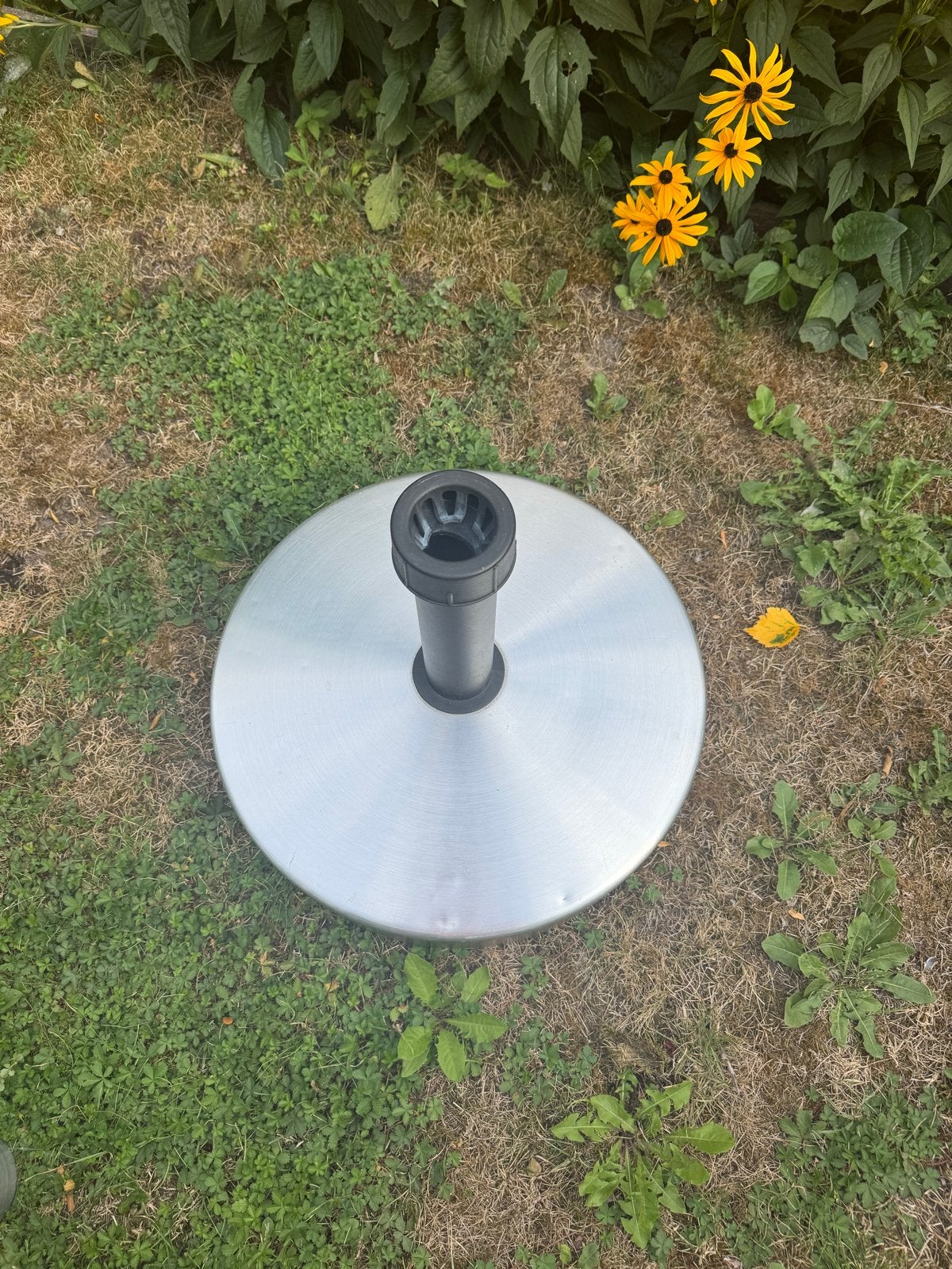 Parasolvoet - Aluminium look - Stevige basis voor parasol, Ophalen of Verzenden, Gebruikt, Minder dan 1 meter, Parasolvoet