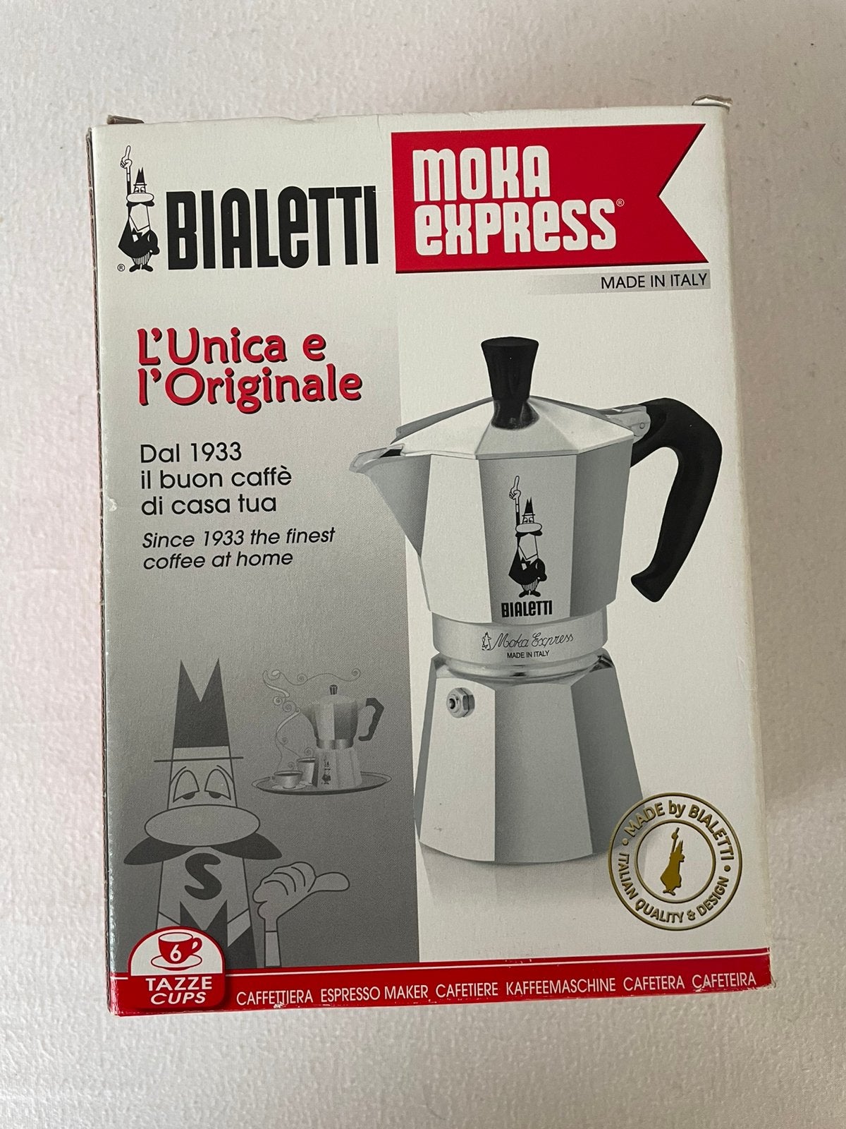 Bialetti Moka Express, Espresso apparaat, Nieuw, Gemalen koffie, Ophalen of Verzenden