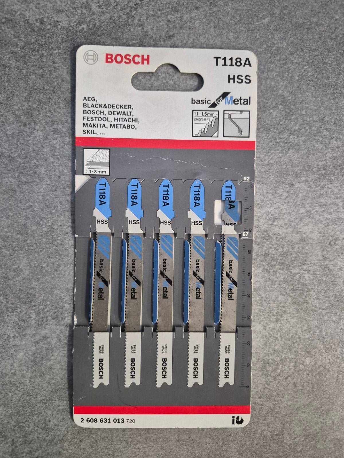 Bosch T118A HSS Decoupeerzaagbladen voor Metaal (5 stuks), Doe-het-zelf en Verbouw, Gereedschap | Zaagmachines, Decoupeerzaag