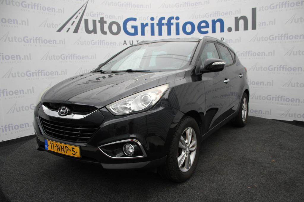 Hyundai ix35 2.0i Style nette SUV met trekhaak (bj 2010), Auto's, Hyundai, Gebruikt, Zwart, 4 cilinders, Leder en Stof