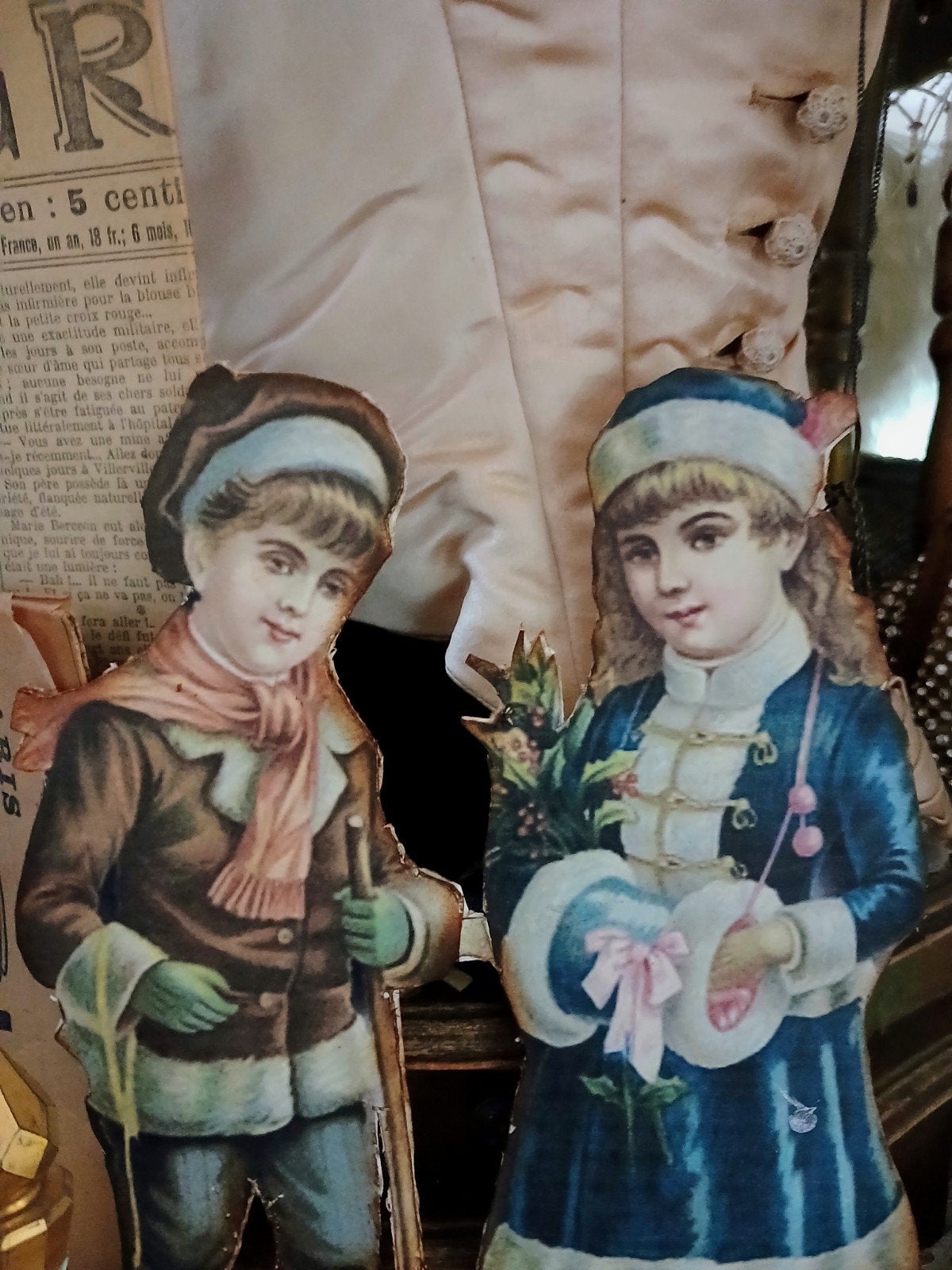 🌲 2 Victoriaanse kindjes met prikslee 🌲, Verzenden, Nieuw