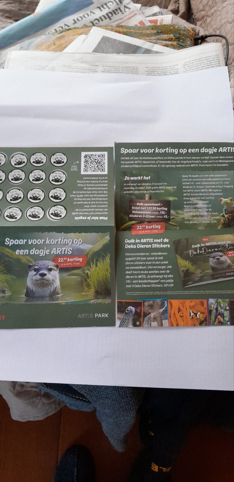 artis kaartje met korting, Tickets en Kaartjes, Drie personen of meer, Ticket of Toegangskaart