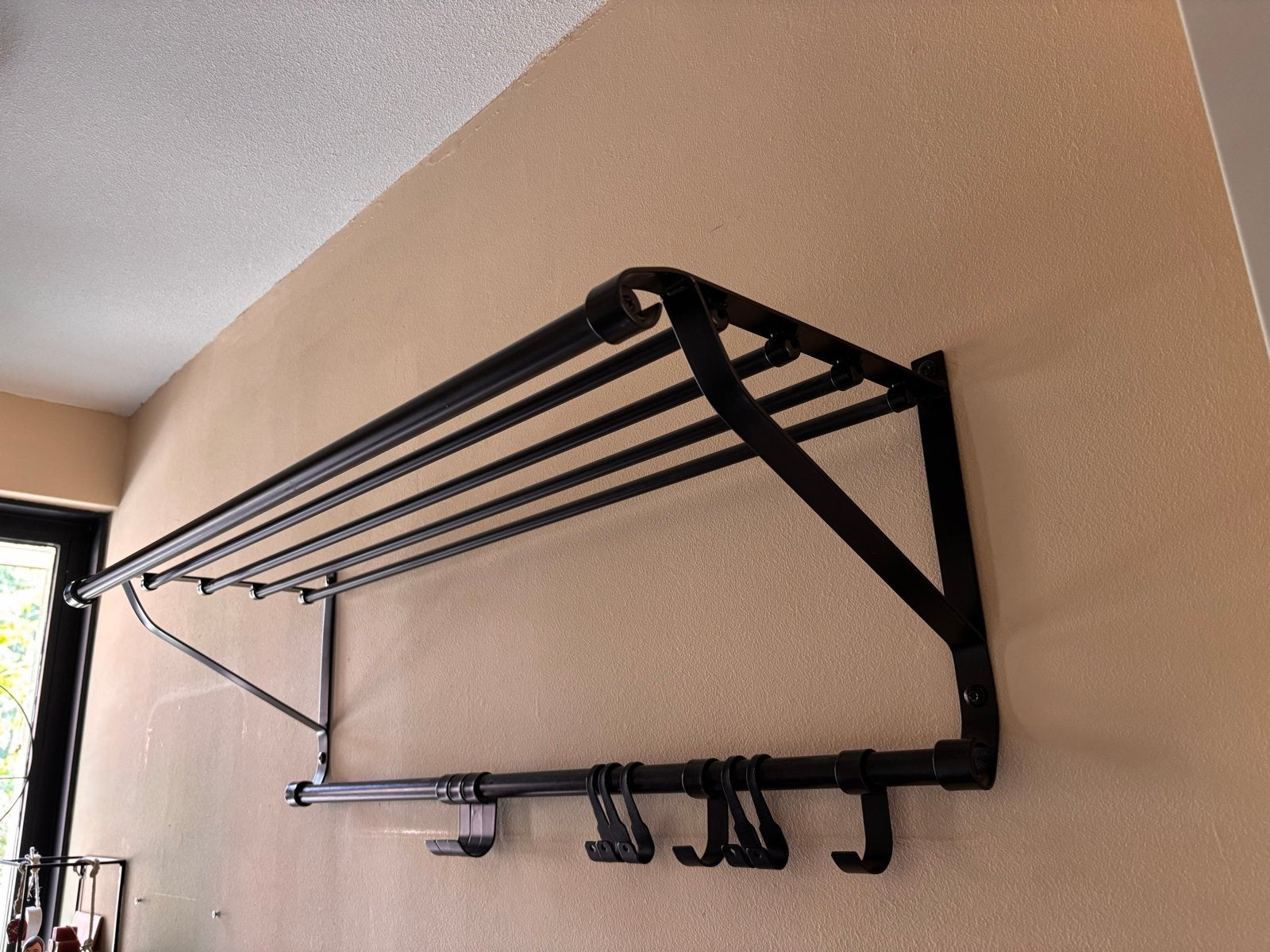 IKEA Kapstok met vaste en losse haken, Ophalen, Gebruikt, Metaal, Wandkapstok