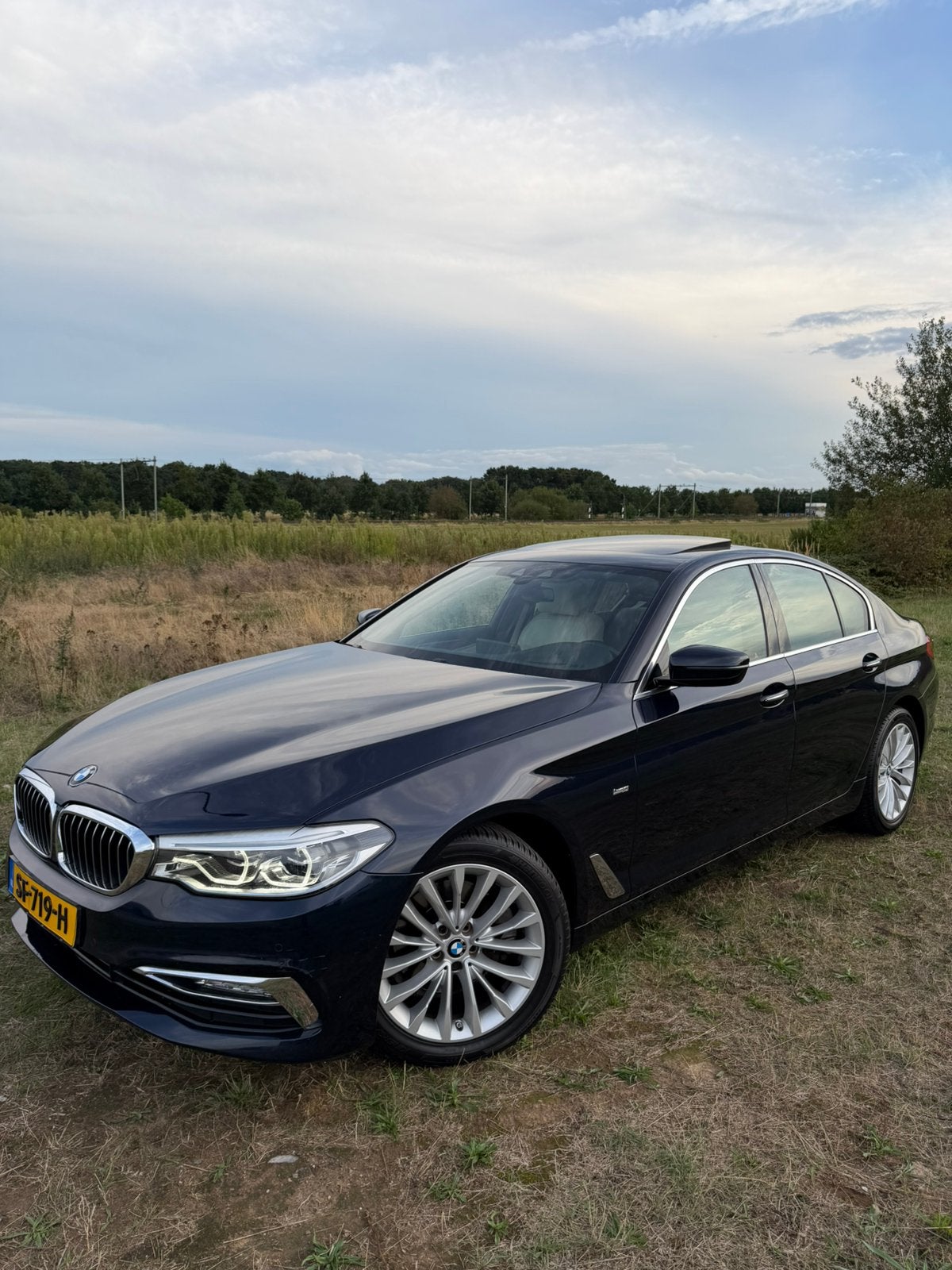 BMW 5-Serie 520i 184pk Aut. 2018 Blauw, 1998 cc, Achterwielaandrijving, Euro 6, 4 cilinders