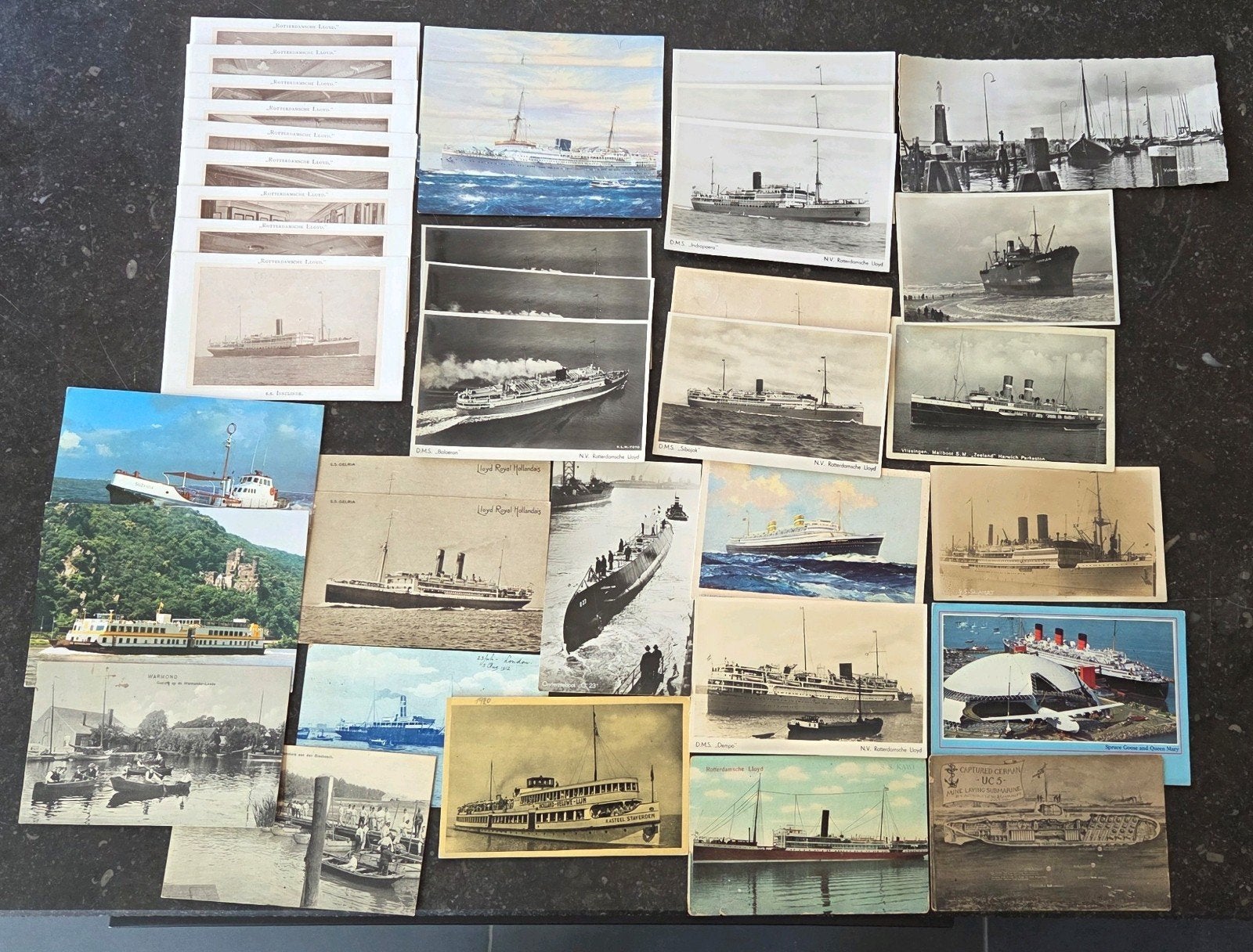 35 postkaarten boten schepen jachten zeilschip stoomboot, Ophalen of Verzenden