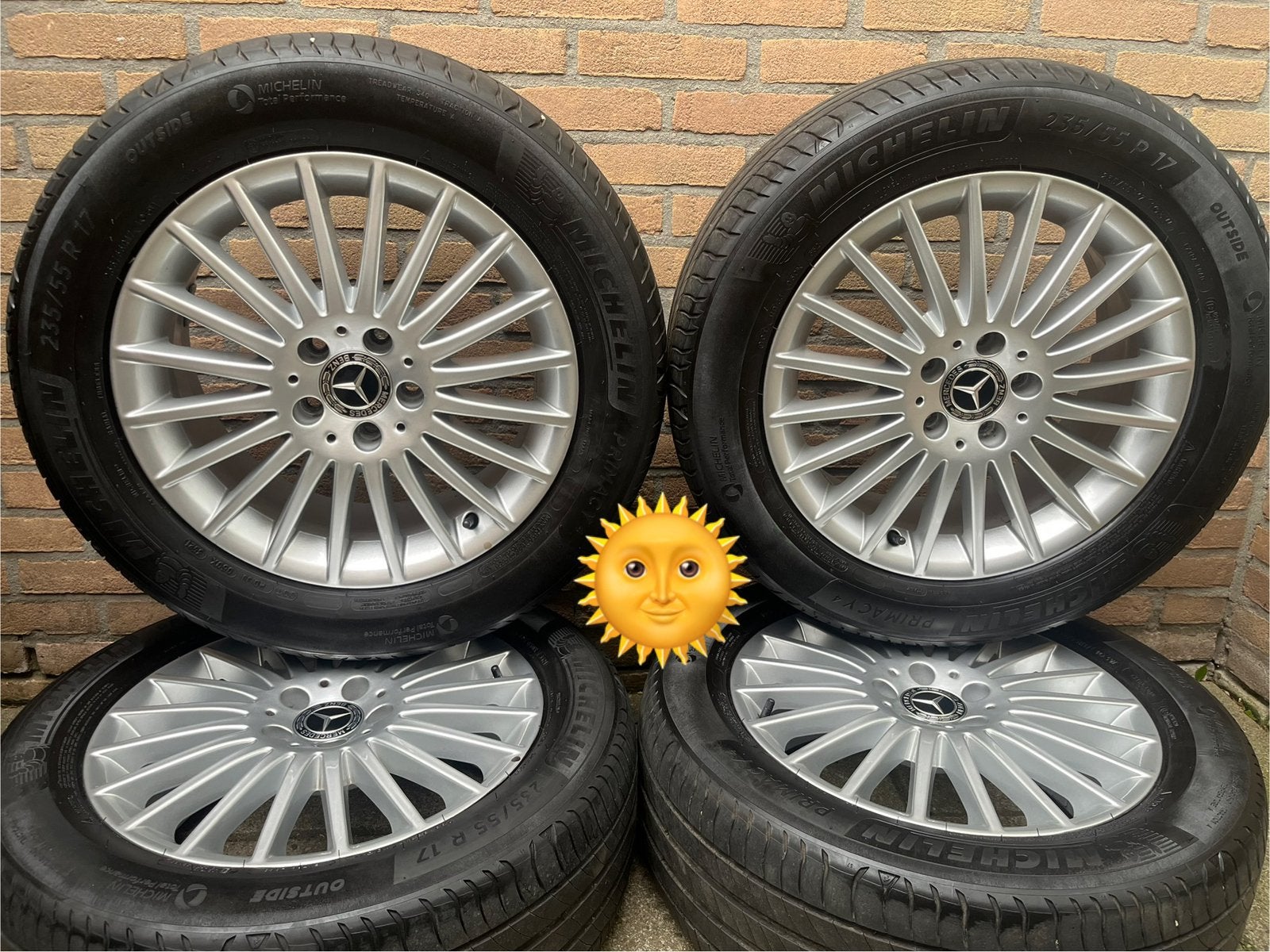 17” orig Mercedes vito V-klasse EQV Michelin zomerset TPMS, Banden en Velgen, 17 inch, Ophalen of Verzenden, 235 mm