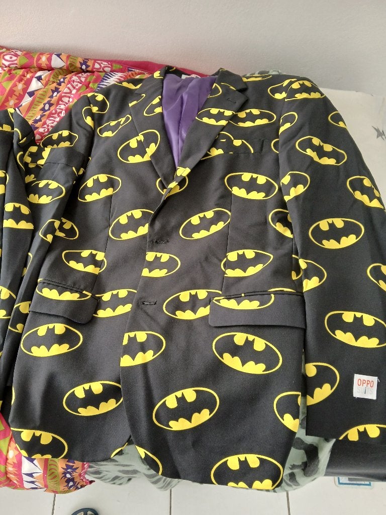 Batman kostuum maat 54, Ophalen, Maat 52/54 (L), Onbekend, Zwart