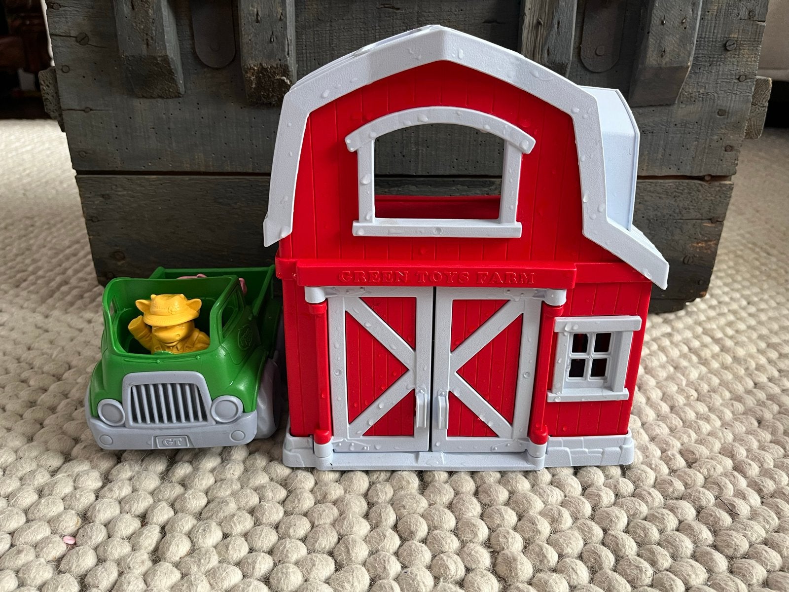 Green Toys Boerderij met dieren en vrachtwagen, Ophalen of Verzenden, Gebruikt, Jongen of Meisje