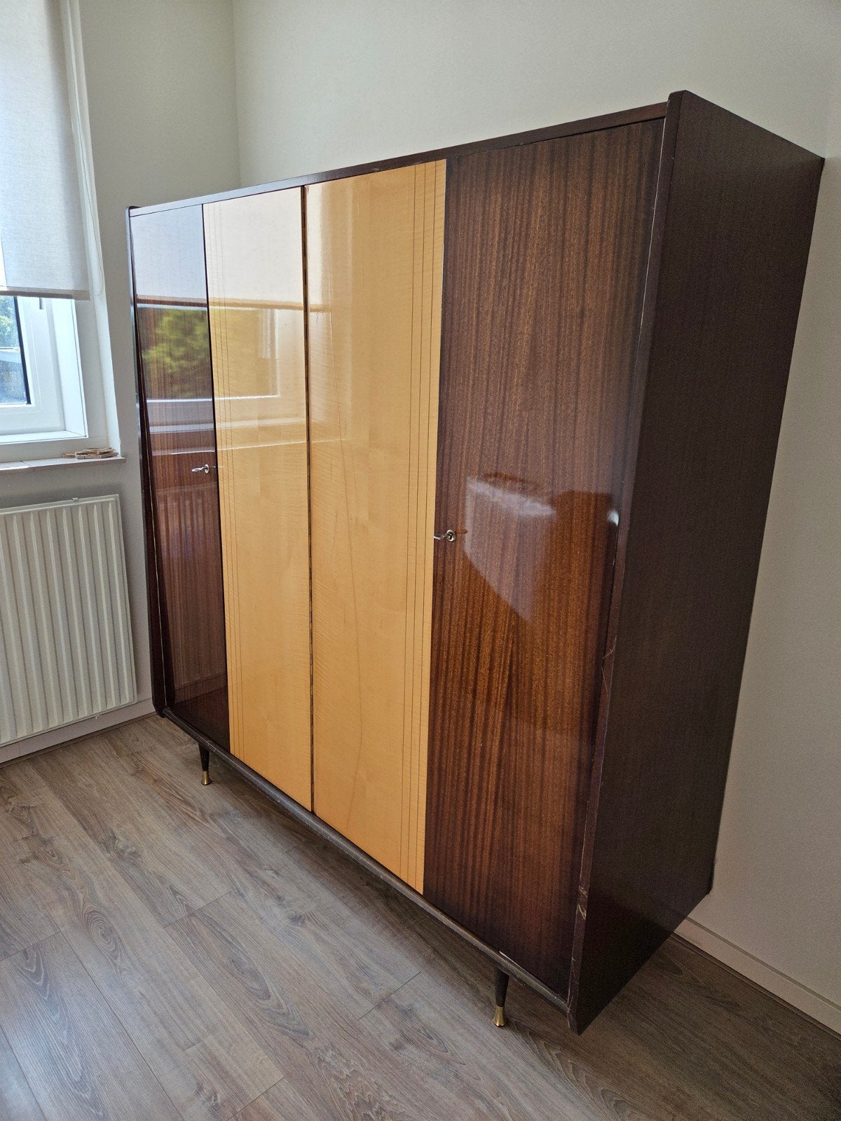 retro kledingkast jaren 50 bezorgen mogelijk, Gebruikt, 150 tot 200 cm, Ophalen of Verzenden, 150 tot 200 cm