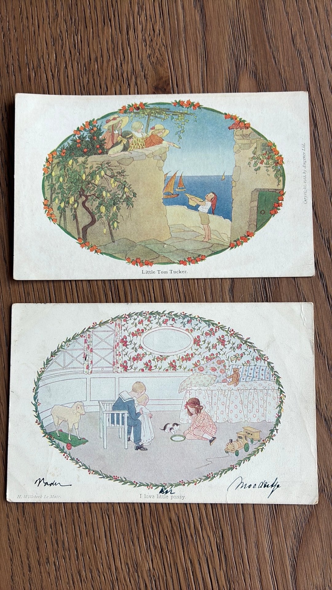 H.WILLEBEEK LE MAIR. kleine Tom Tucker en ik hou van poesje, Ophalen of Verzenden, Voor 1920, Overige thema's