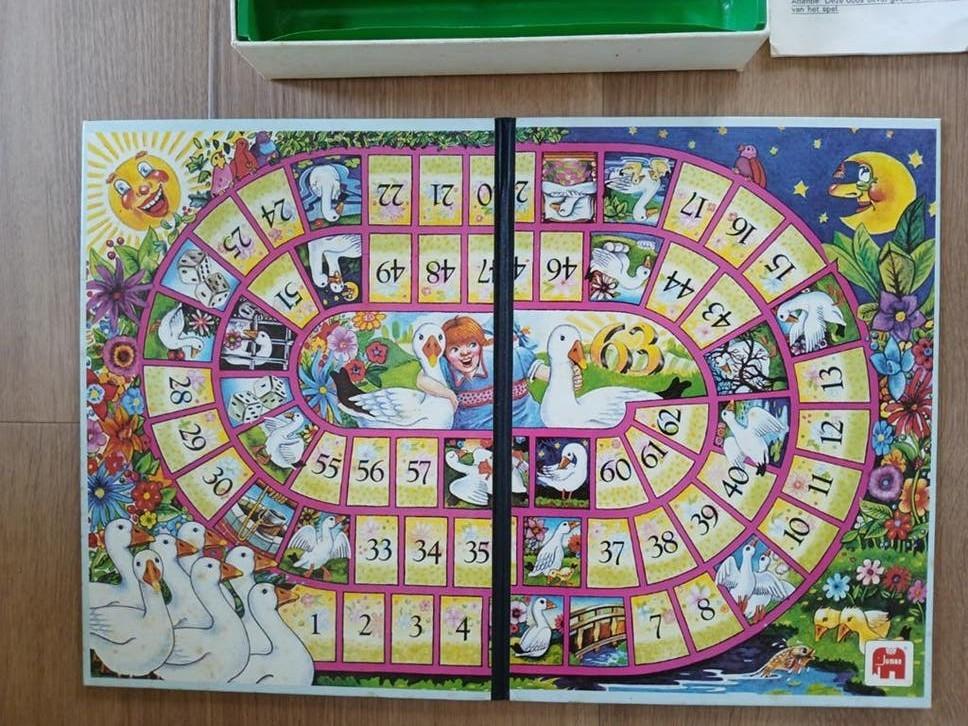 Oudhollands Ganzenbord spel Jumbo, compleet, Hobby en Vrije tijd, Gezelschapsspellen | Bordspellen, Vijf spelers of meer, Ophalen