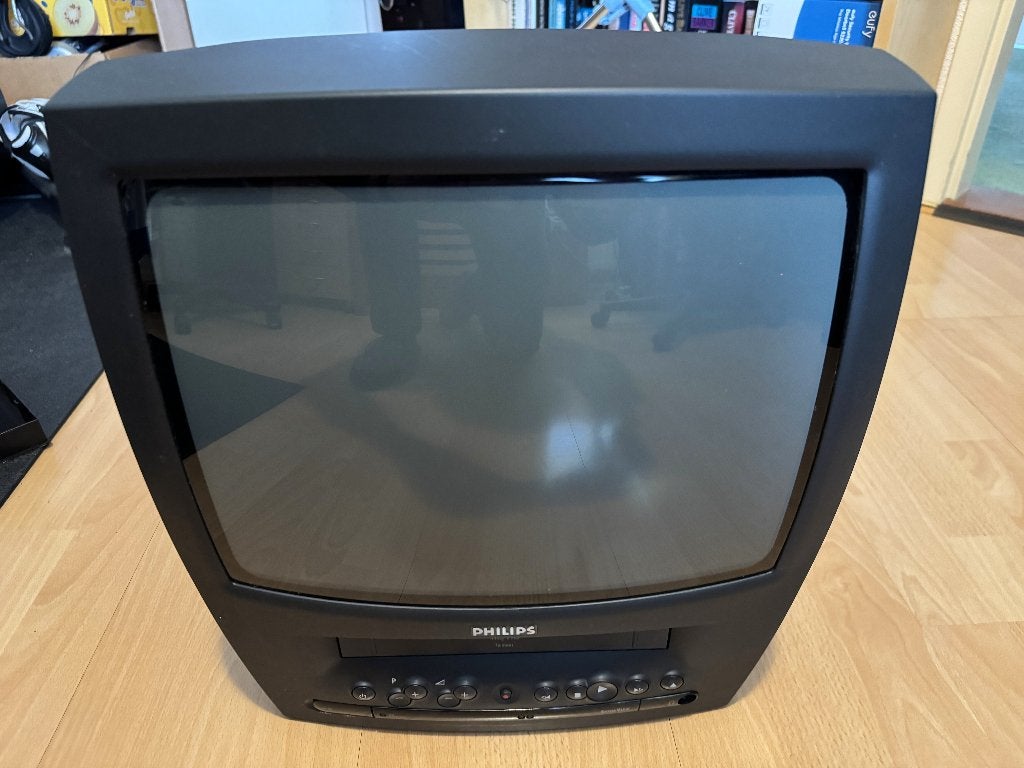 Philips Retro Game CRT TV met ingebouwde vcr, Ophalen, Gebruikt, Minder dan 40 cm, Philips