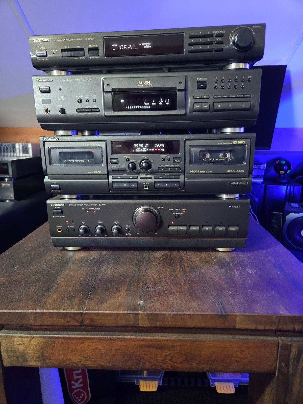 Technics Hifi Set: Versterker, CD, Cassette, Tuner, Ophalen