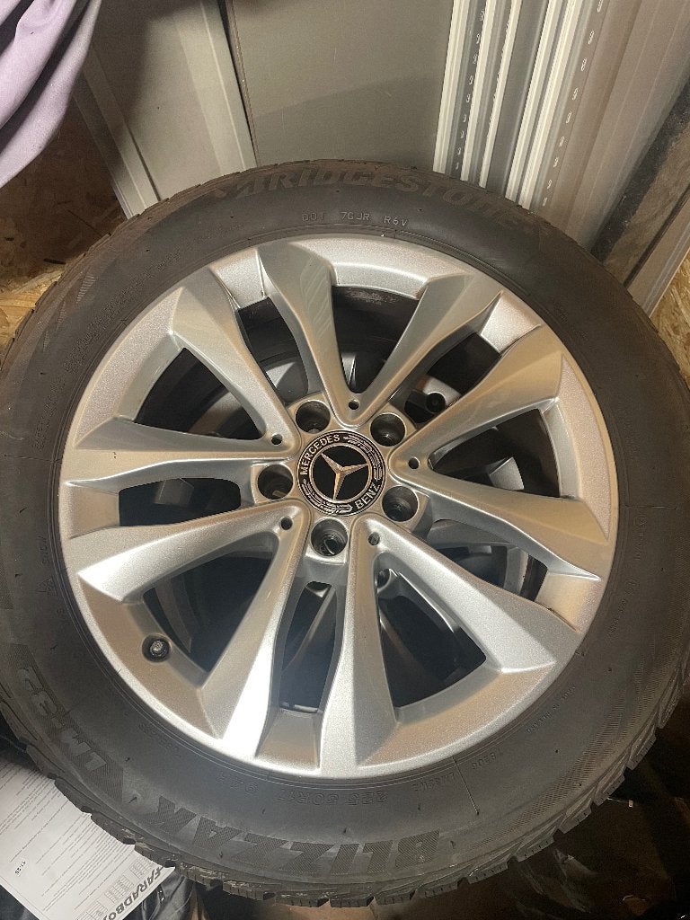 Mercedes velgen met winterbanden, Auto-onderdelen, Ophalen, Gebruikt, Banden en Velgen, 17 inch