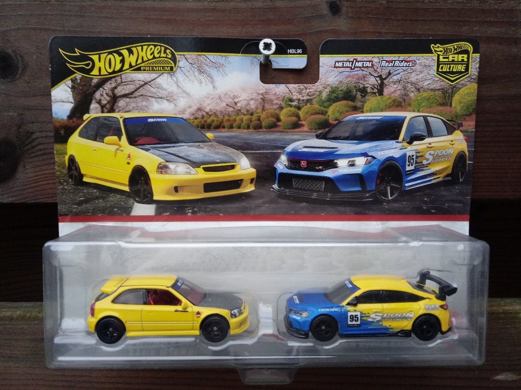 Honda Civic Set Hotwheels RealRiders, Hobby en Vrije tijd, Modelauto's | Overige schalen, Ophalen, Nieuw, Auto