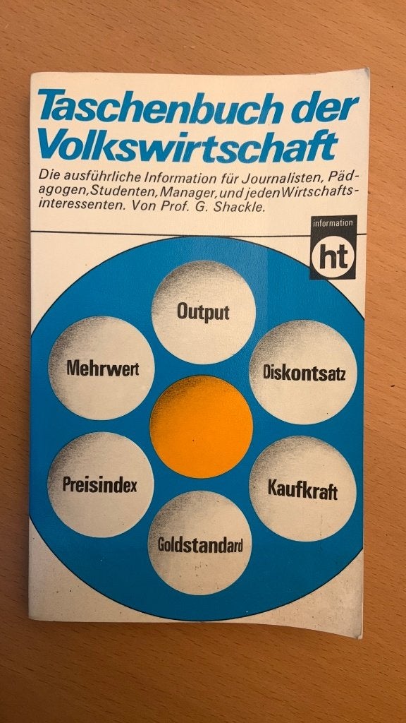 Taschenbuch der volkswirtschaft - G.L.S. Shackle, Ophalen of Verzenden