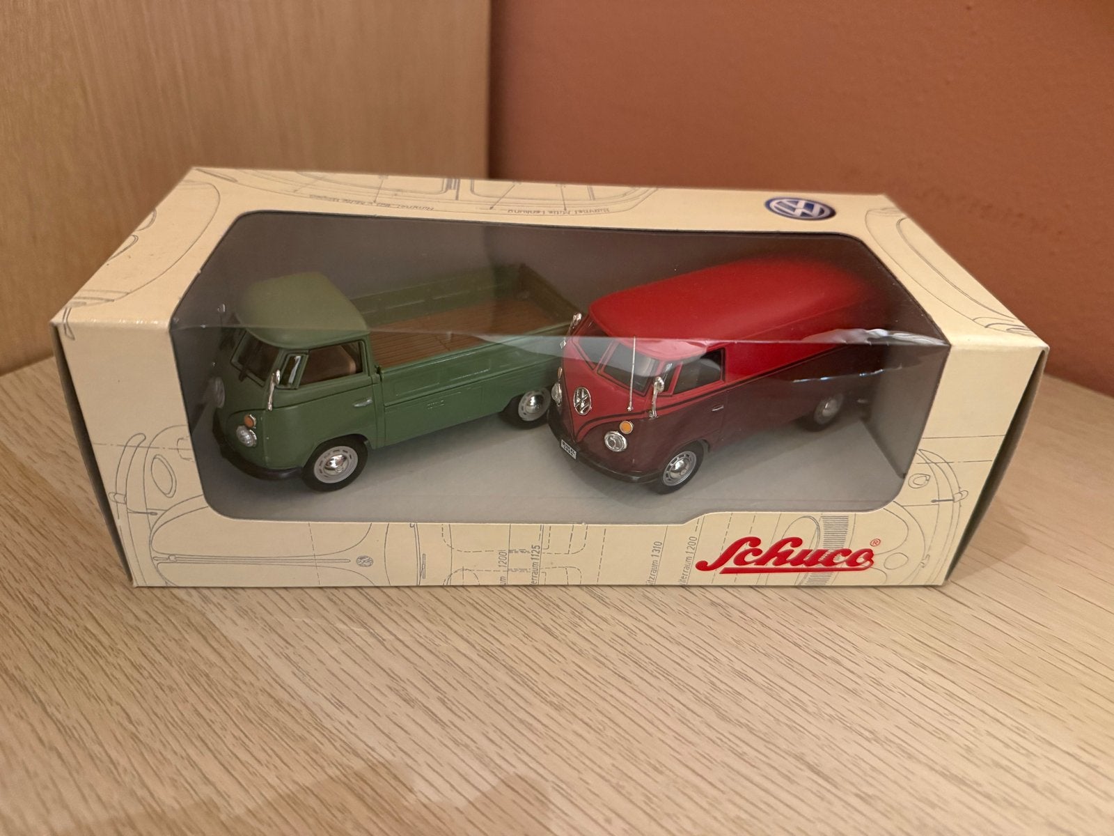 Schuco VW T1 Set: Pick-up en Bestelwagen 1:43, Ophalen of Verzenden, Nieuw, Auto, Schuco