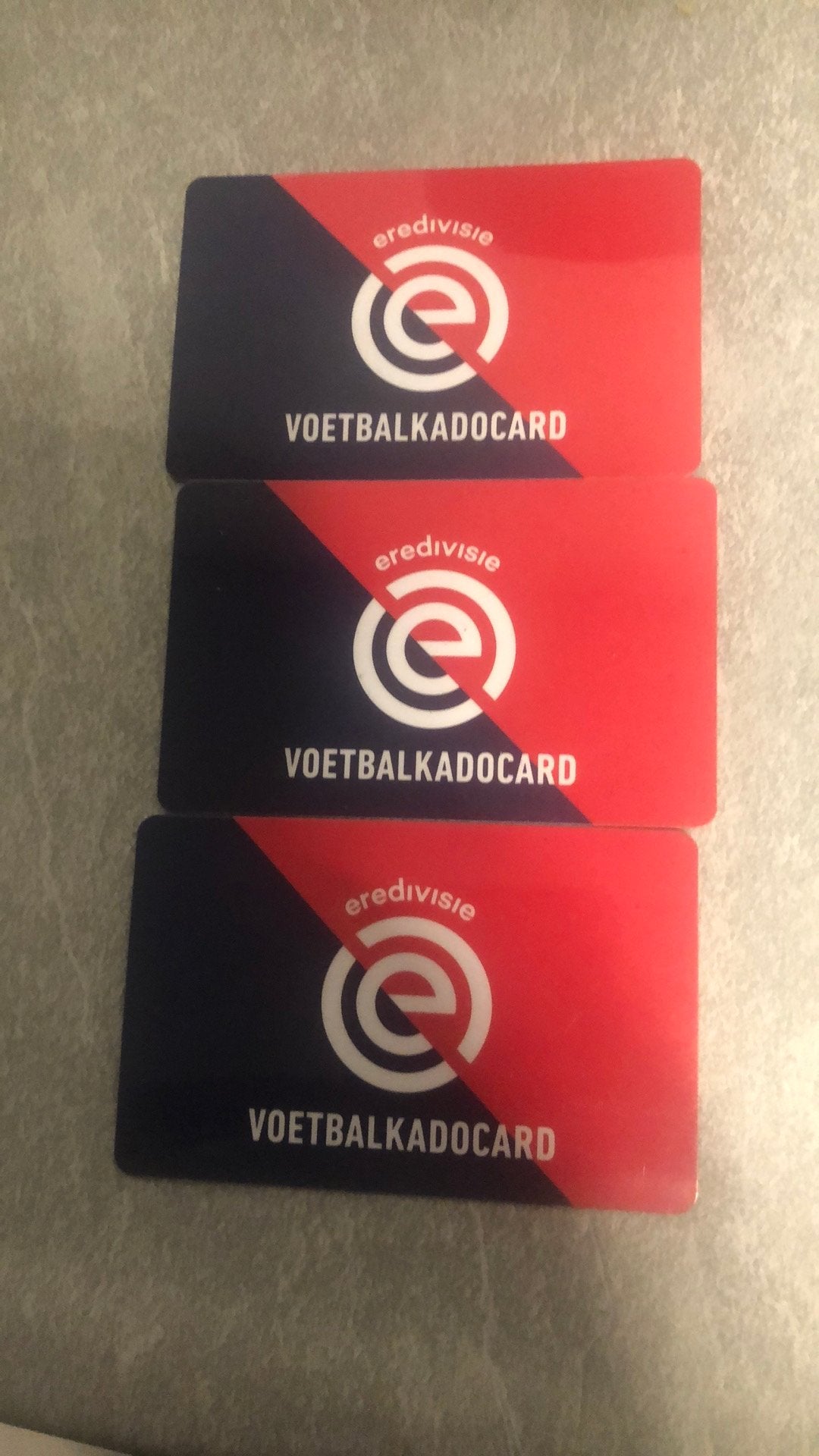Eredivisie Voetbalkadocards €150 (3x €50) Cadeaukaarten, Tickets en Kaartjes, Drie personen of meer, Cadeaubon, Warenhuis- of Winkelbon