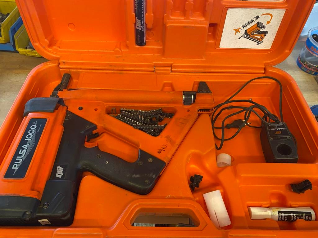 Spit Pulsa 1000 tackermachine met toebehoren, Ophalen of Verzenden, Gebruikt