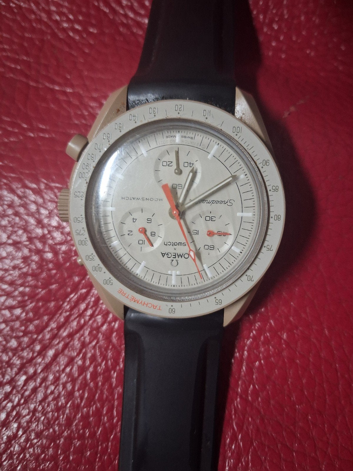 Omega x Swatch Moonswatch Moonwatch Horloge, Sieraden, Tassen en Uiterlijk, Kunststof, Polshorloge, Swatch, Kunststof