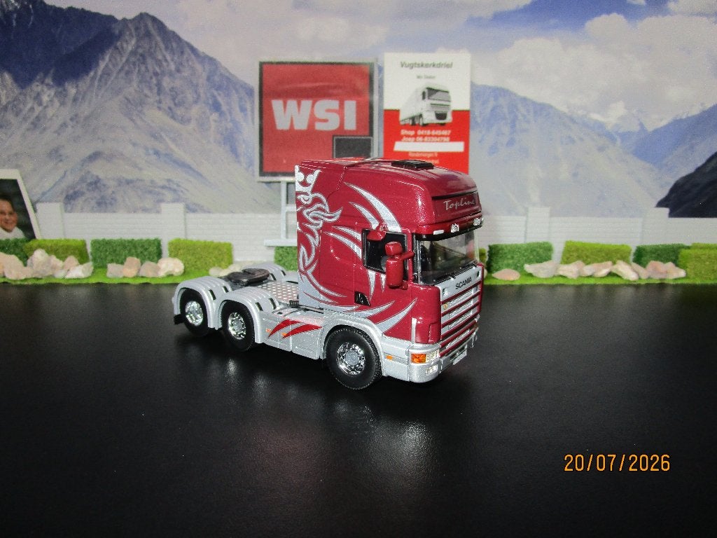 wsi premium line scania 4 series topline 6x2 twin steer, Hobby en Vrije tijd, Modelauto's | 1:50, Ophalen, Nieuw, Bus of Vrachtwagen