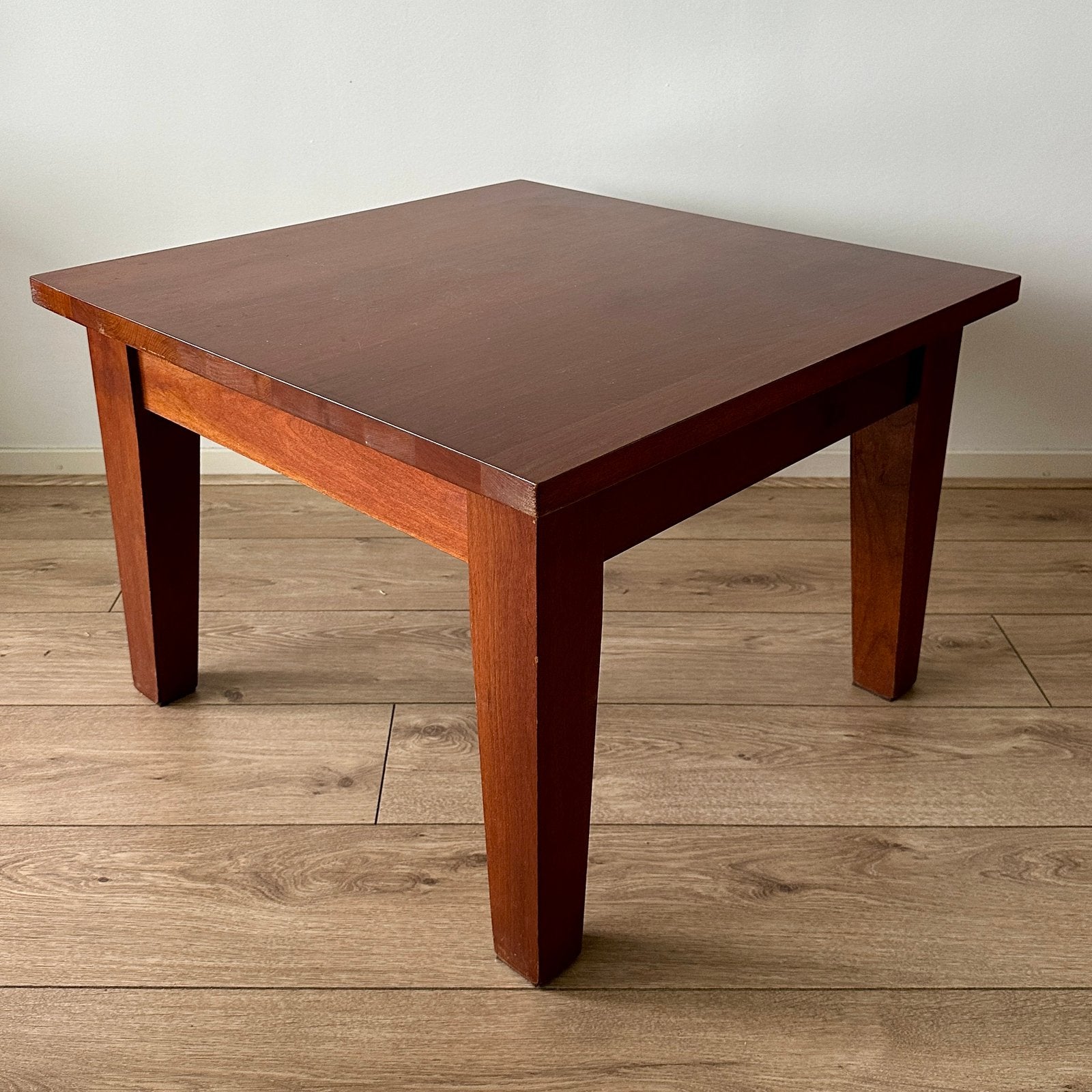 Bijzettafel salontafel coffeetable vierkant hout, Ophalen, Gebruikt, 50 tot 100 cm, Vierkant