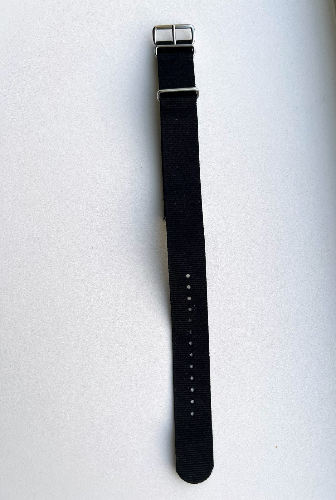 Horlogeband 22mm nato - zwart, Ophalen of Verzenden, Nieuw