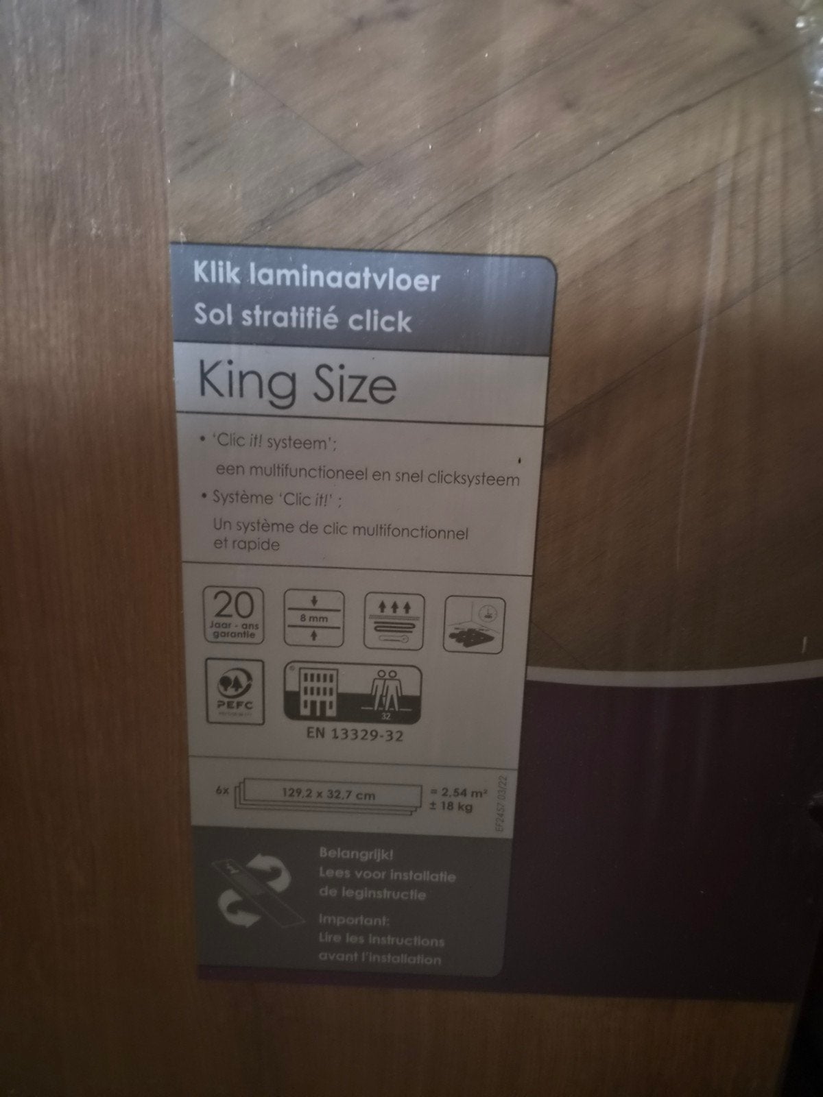 Nieuwe laminaatvloer voor 6m2, Ophalen, 50 tot 150 cm, Nieuw, 10 tot 30 cm
