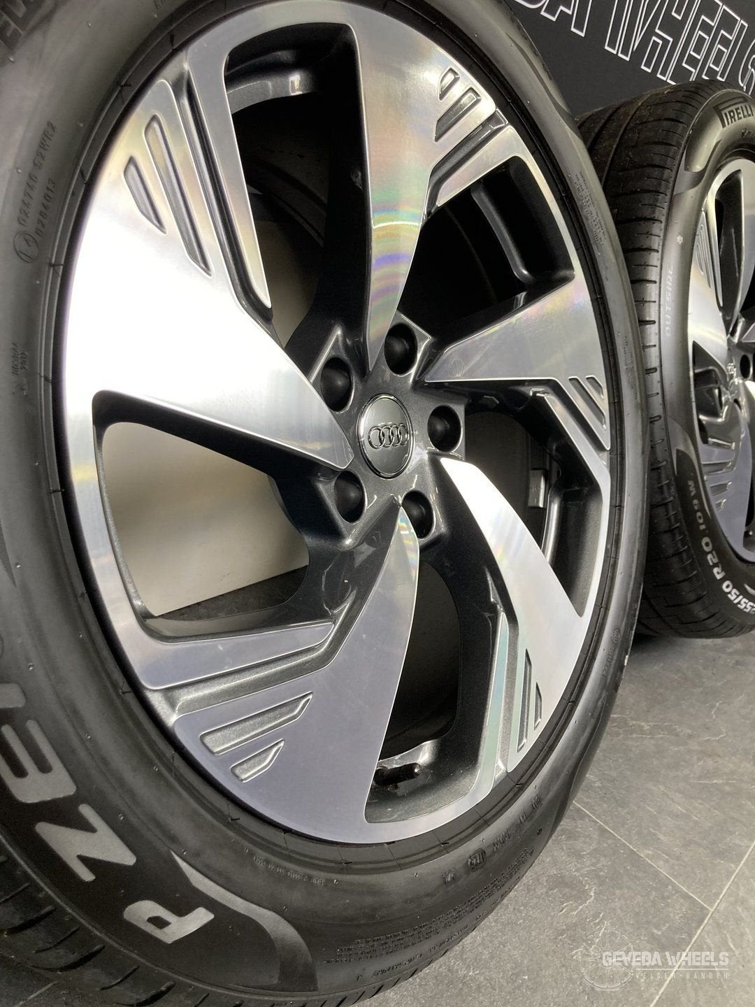 20” originele Audi Q6 Etron GF velgen banden breedset 5x130, Auto-onderdelen, Banden en Velgen, Gebruikt, 255 mm, -, -
