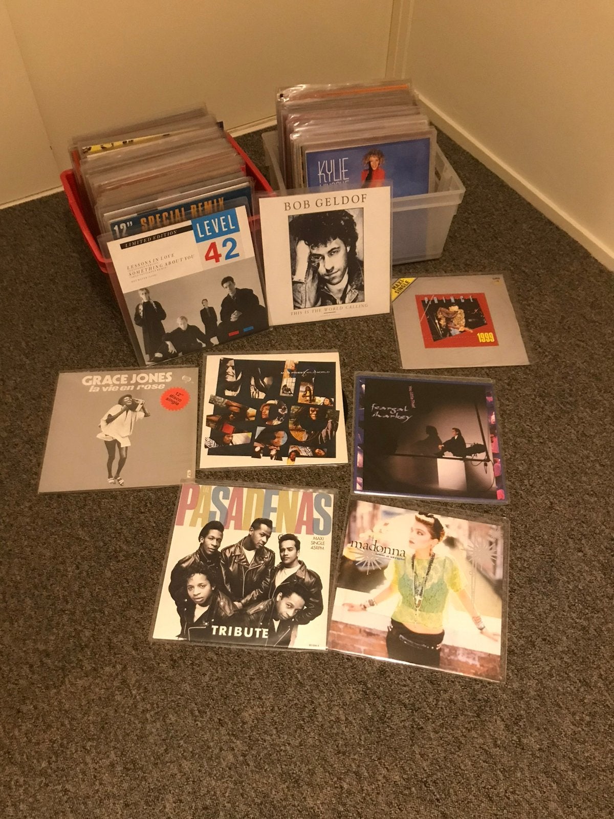 Grote partij 12 inch en 7 inch singles, Ophalen, Gebruikt, 12 inch, Pop