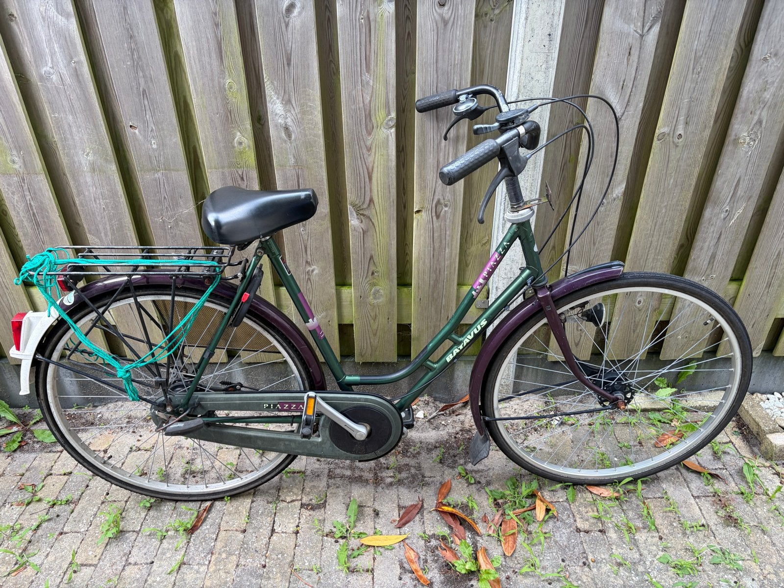 Oude Batavus fiets - Groen/Paars - Opknapper, Fietsen en Brommers, Ophalen, Terugtraprem, Gebruikt, Batavus