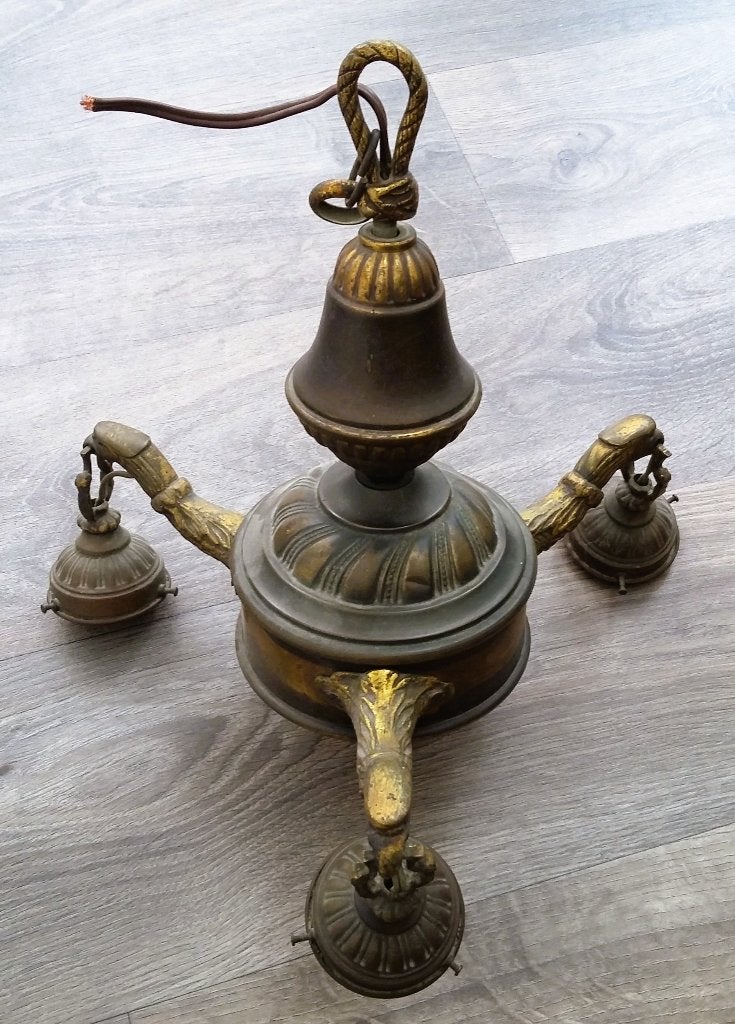 Omstreeks 1925 Art Deco Lamp Hanglamp NOVERDY Frankrijk, Ophalen of Verzenden
