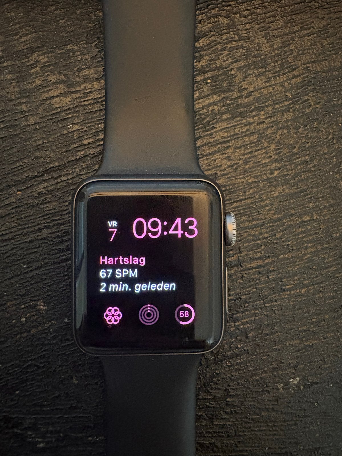 Apple Watch Series 3 38mm - 90% batterij, geen schade, Ophalen, Gebruikt, Hartslag, Zwart