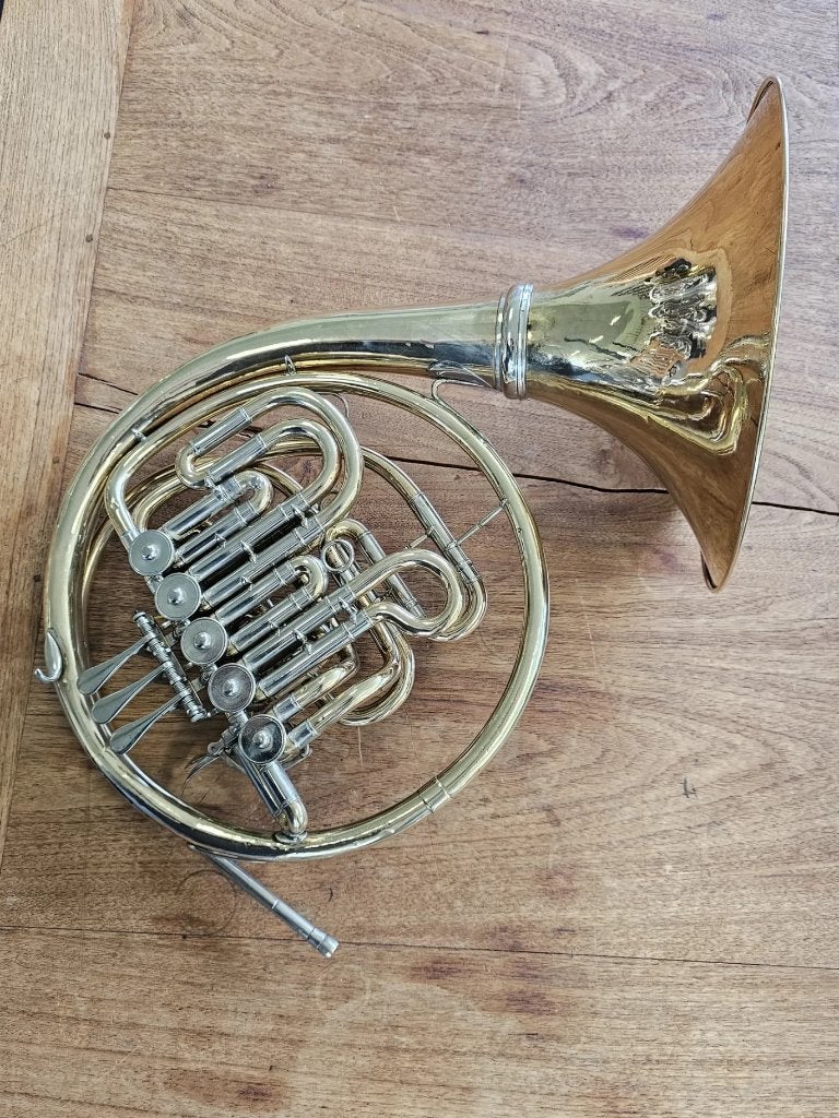 Fritz Petzold Markneukirchen Bb/F Compensated Double Hoorn, Ophalen, Gebruikt, Bes-hoorn