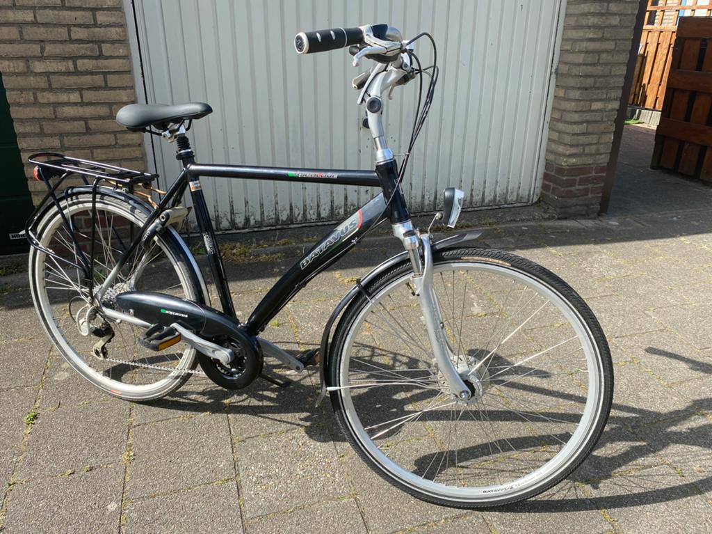 Zwarte Batavus Tricolore mt 57 €150 euro, Versnellingen, Batavus, Ophalen of Verzenden, Zo goed als nieuw