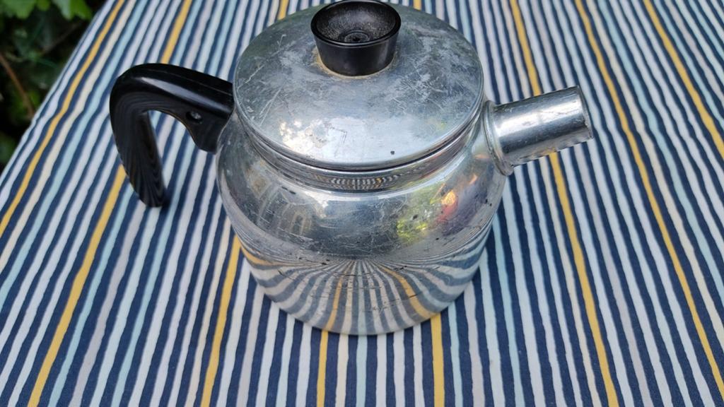 Vintage Aluminium theepot, Ophalen of Verzenden