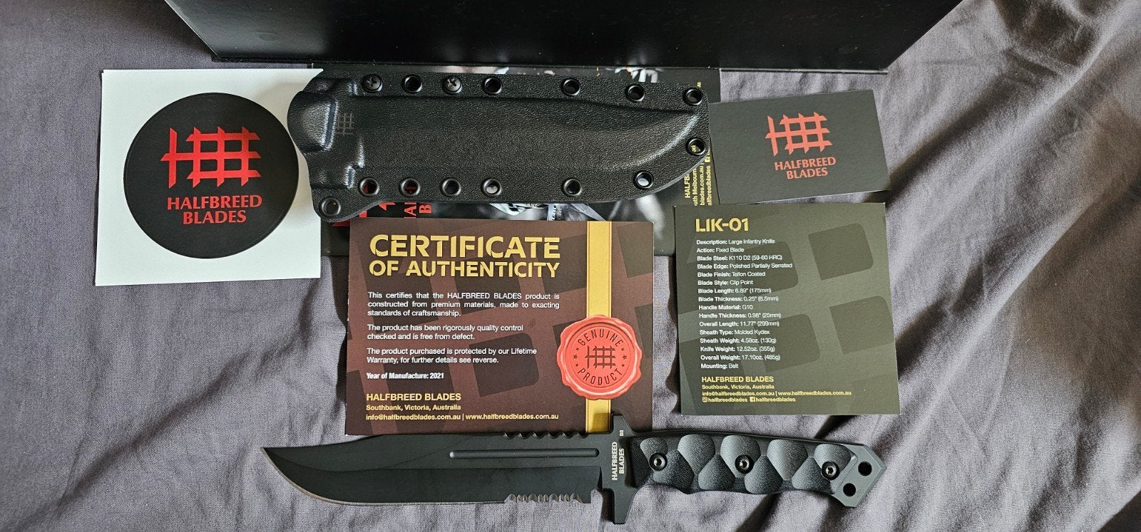 Halfbreed blades LIK-01 D2 staal mes!, Ophalen of Verzenden, Zo goed als nieuw