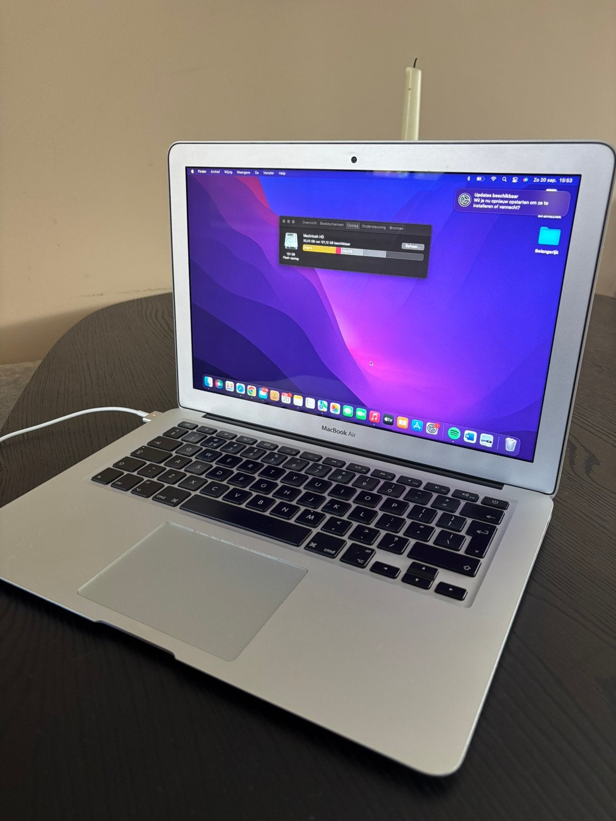 Apple macbook Air 13 inch 2015 goed werkend, Computers en Software, Ophalen, 13 inch, Minder dan 2 Ghz, Zo goed als nieuw