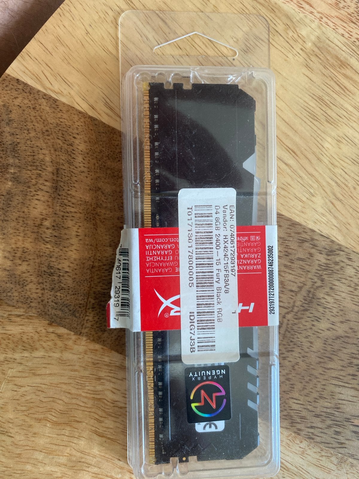 HyperX Fury Black RGB DDR4 8GB 2400MHz RAM Geheugen, Computers en Software, RAM geheugen, Ophalen, Server, DDR4, 8 GB