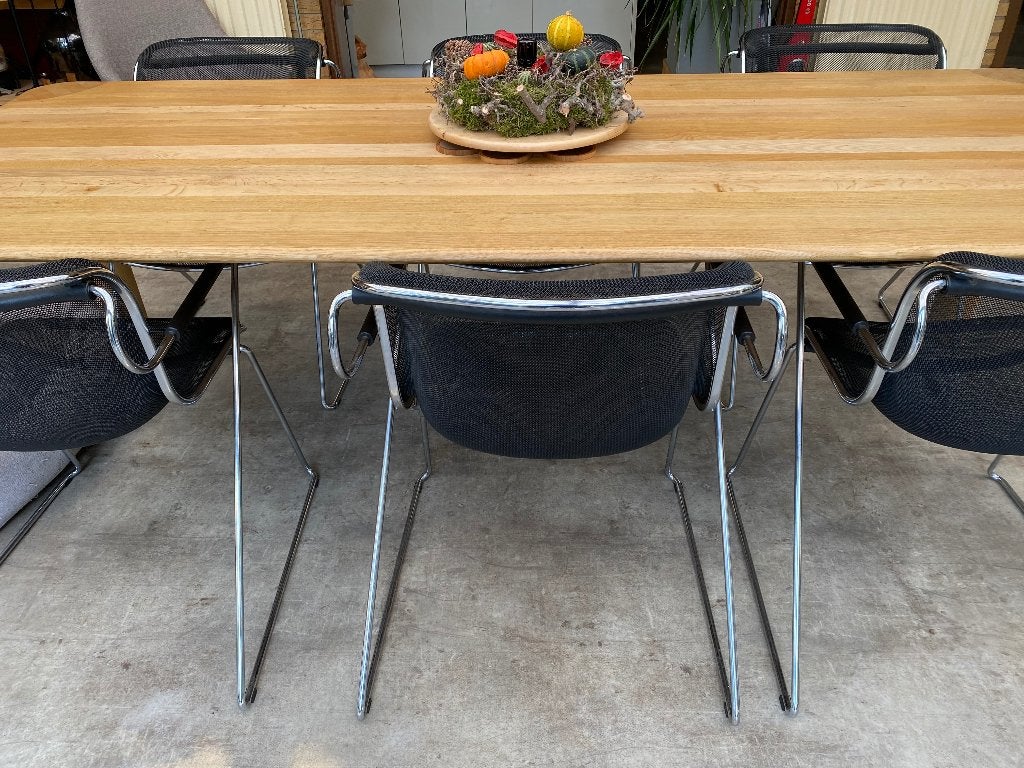 7 Charles Pollock voor Castelli Penelope eetkamerstoelen, Ophalen, 70 jaren design, Zwart, Zo goed als nieuw