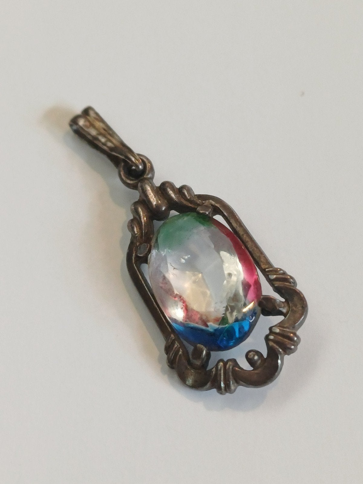 Antieke Art Deco hanger, Ophalen of Verzenden, Gebruikt, Zilver, Zilver