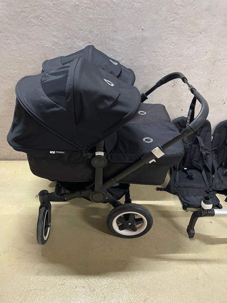 Bugaboo donkey 2-5 Twin zwart, Kinderen en Baby's, Kinderwagens en Combinaties, Support@bugaboo.com, Gebruikt, Bugaboo, Ophalen of Verzenden
